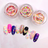 Colorful Rainbow Summer Butterfly Glitter Mix Nail Art Spring
