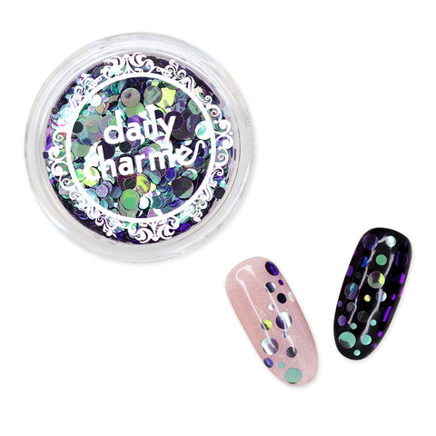 Chameleon Color Shifting Glitter Dot Mix / Spellbound Siren Nail Art