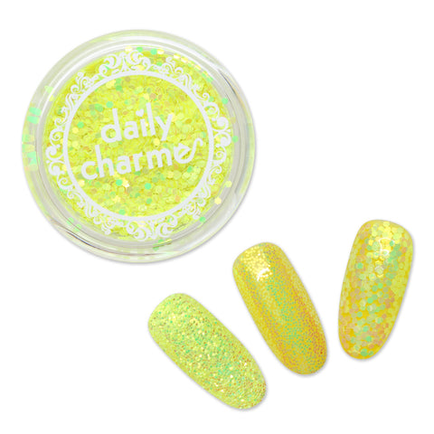 Pastel Iridescent Glitter / Key Lime Pie Neon Yellow Nail Art Glitter