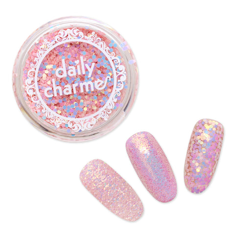 Pastel Iridescent Glitter / Strawberry Shortcake Pink Nail Art Glitter