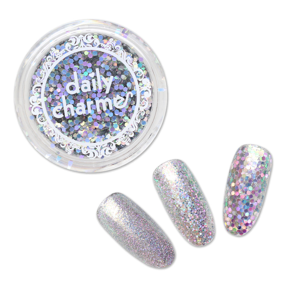 Iridescent Holo Glitter / Silver Magic Nail Art Glitter
