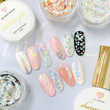 Colorful Pastel Iridescent Heart Glitter Mix for Nail Art