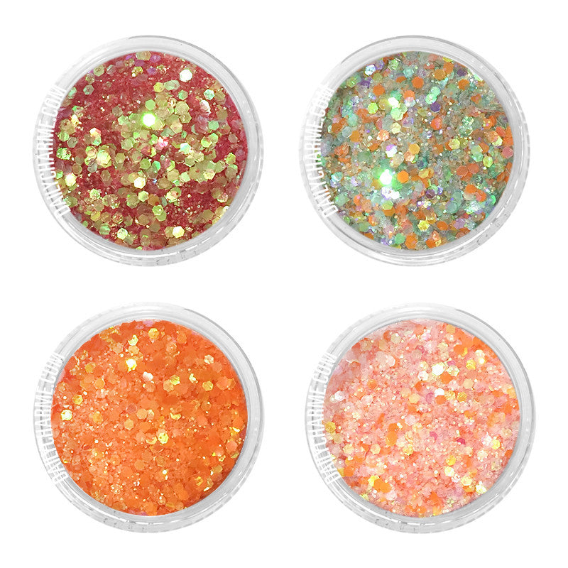 Daisy Iridescent Glitter Mix Set / 4 Jars Daily Charme Nail Art Decorations