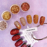 Sundance Metallic Glitter Mix Set / Fine Gold Copper Amber Nail Art