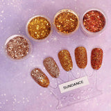 Sundance Metallic Glitter Mix Set / Fine Gold Copper Amber Nail Art