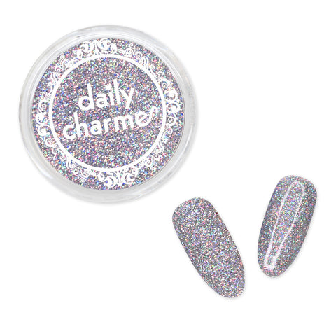 Daily Charme Solvent Resistant Nail Art Decoration Holographic Glitter Dust / Cosmic Silver Nail Art
