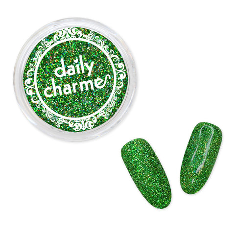 Daily Charme Nail Art Decoration Holographic Glitter Dust / Tropical Green