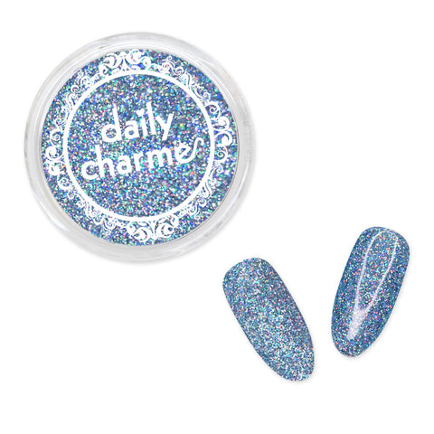 Daily Charme Solvent Resistant Nail Art Decoration Holographic Glitter Dust / Arctic Sky Blue Nail Art