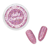 Daily Charme Solvent Resistant Nail Art Decoration Holographic Glitter Dust / Cherry Blossom Pink Nail Art