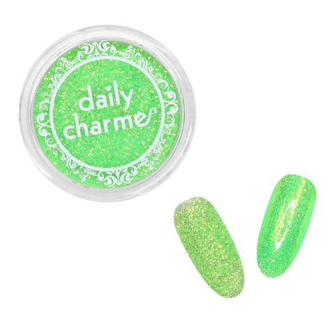 Iridescent Neon Glitter Dust / Mint Mojito Green Nail Art Summer