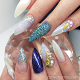 Daily Charme Solvent Resistant Nail Art Decoration Holographic Glitter Dust / Arctic Sky Mermaid Nail Art