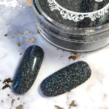 Holographic Glitter Dust / Deathly Holo Black Rainbow Nails