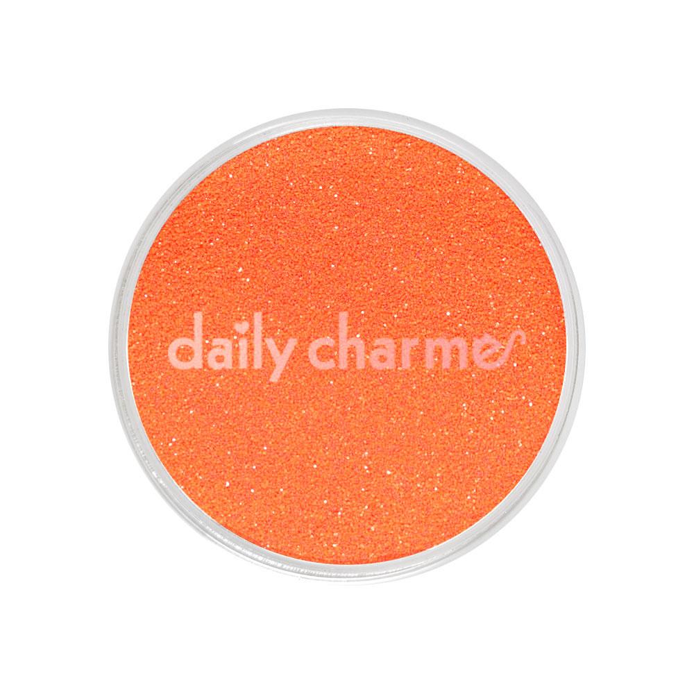 Neon Glitter Dust / Orange Summer Nail Art