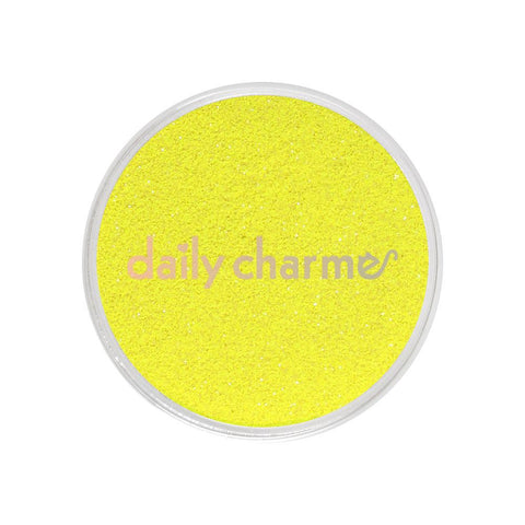 Neon Glitter Dust / Yellow Summer Nail Art
