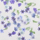 Floral Soft Paper Glitter / Lavender Dreams Blue Flower Leaf Nail Art