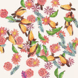 Delicate Soft Paper Glitter / Goldfinch Blossoms Bird Flower Nail Art Decorations