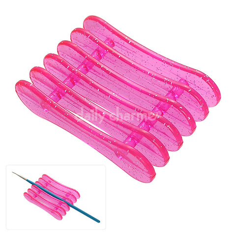 Nail Art Brush Stand Holder / Glittery Pink