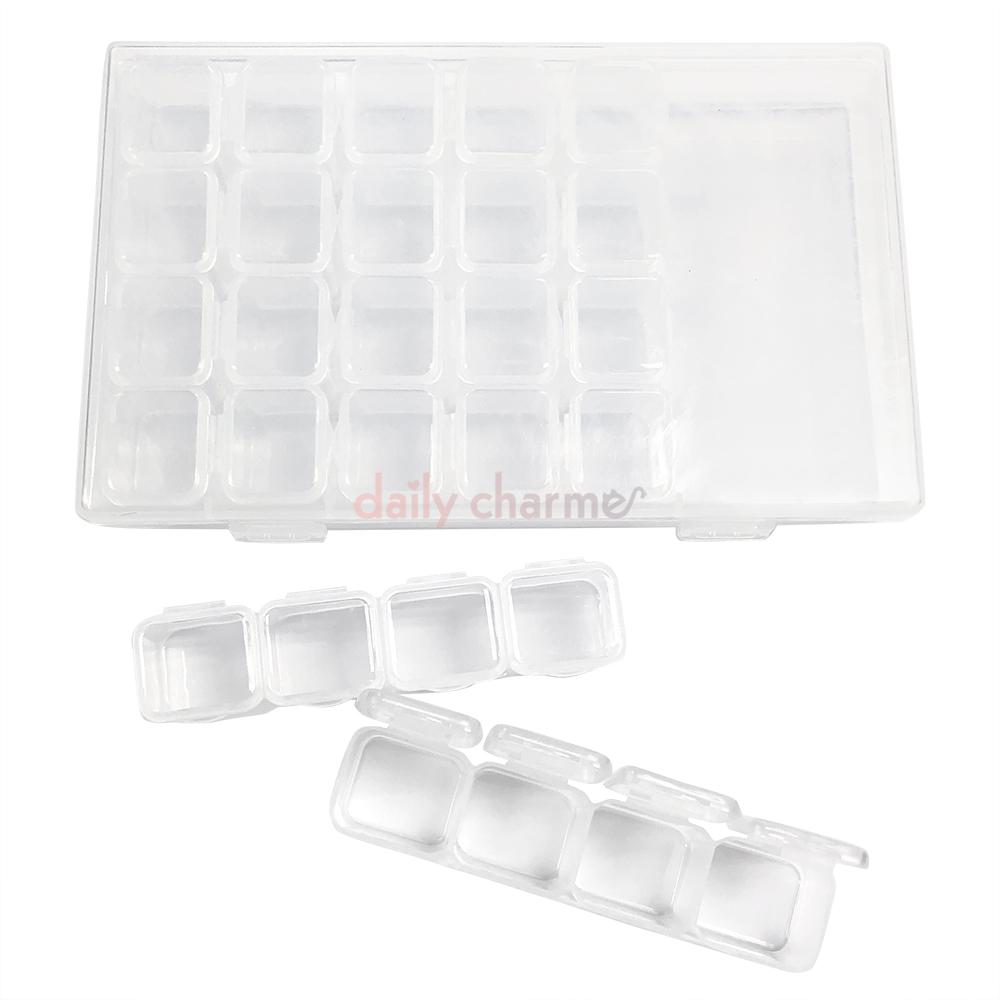10 Grids Transparent Plastic Storage Box for Nail Jewelry PP Nail Tips  Organizer Box Nail Art Charm Rhinestone Display Empty Box