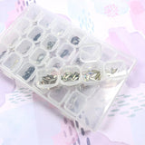Plastic Nail Art Decor Storage Box for Charms, Crystals, Studs