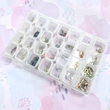 Plastic Nail Art Decor Storage Box for Charms, Crystals, Studs