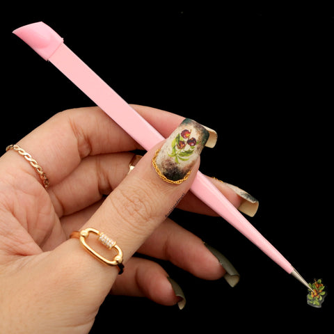 Pink Nail Art Tweezer Sticker Foil Tool Essential Musthave