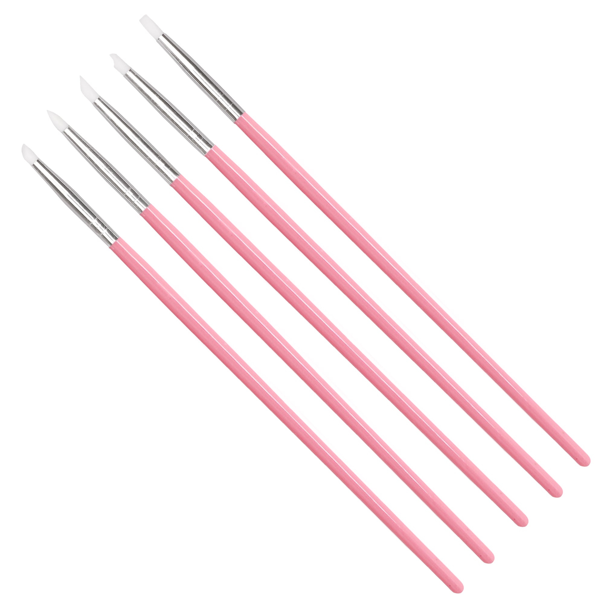 Pink Silicone Nail Art Tool 5PC Set 