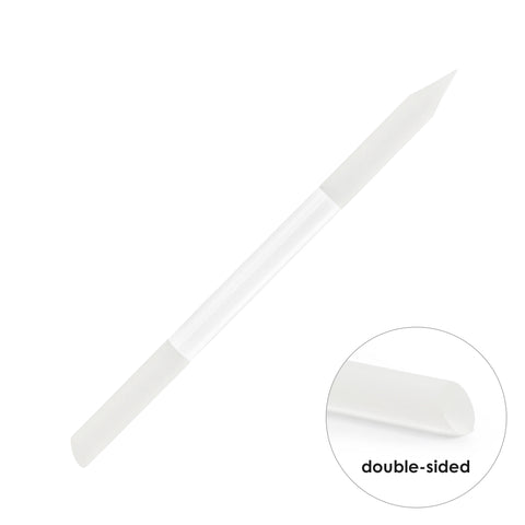 2-in-1 Glass Cuticle Pusher Pointy Quality Under Nail Prepping Cleaner