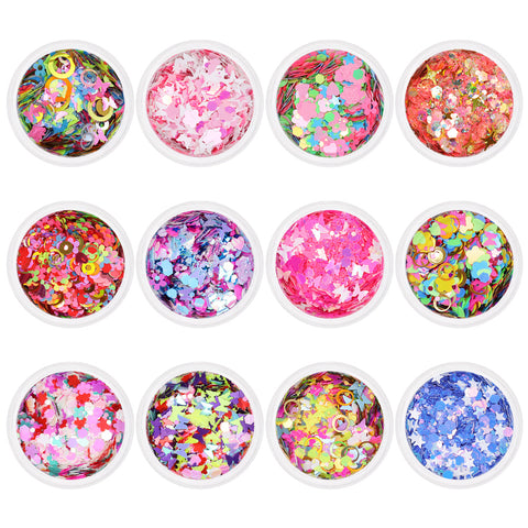 Daily Charme Nail Art Glitter Colorful Wonderland Glitter Mix Set 