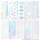 Nail Art Foil Paper Bundle / Holographic / 10 Designs / 100 Pieces