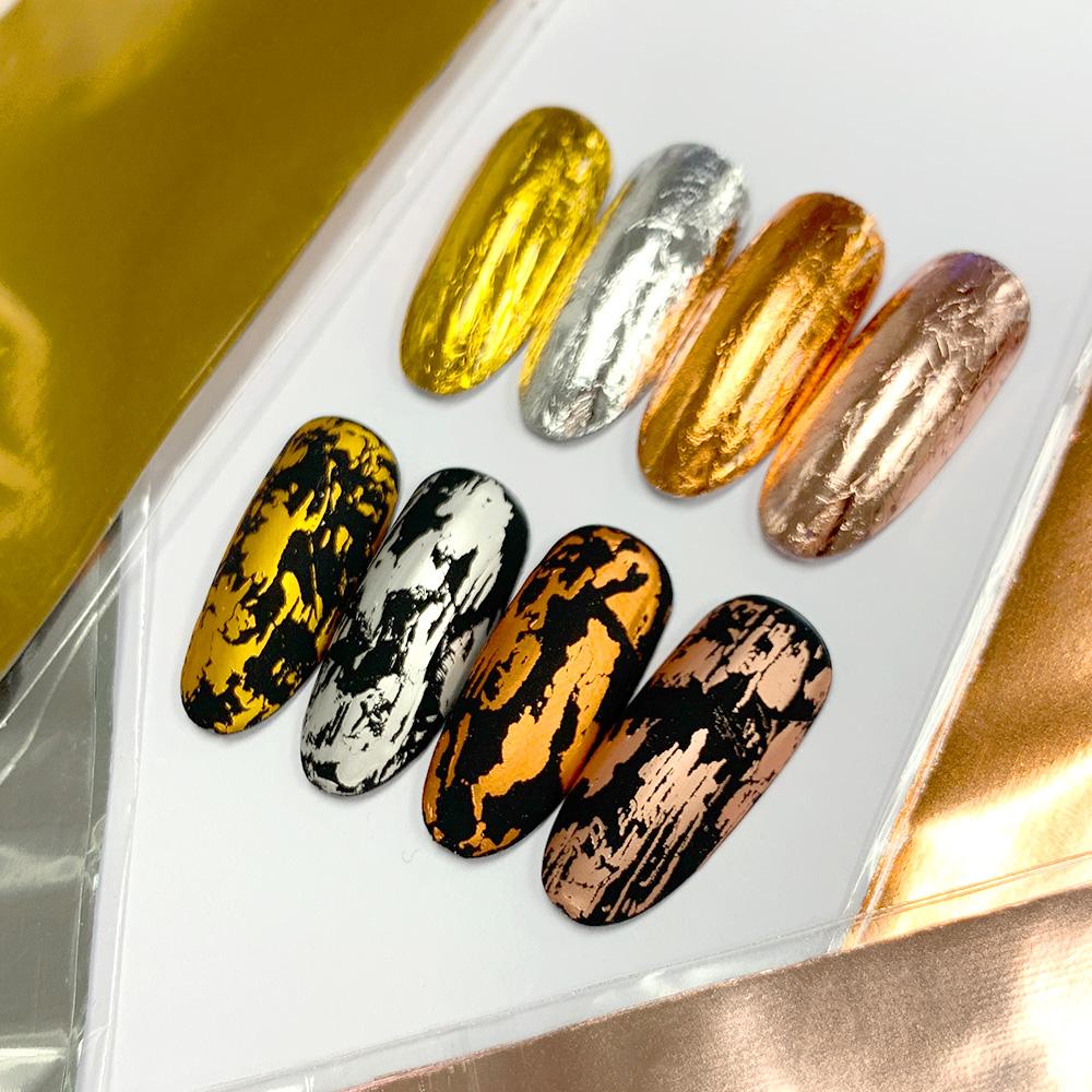 Daily Charme Nail Art Foil Paper / Rose Gold Pink Metallic