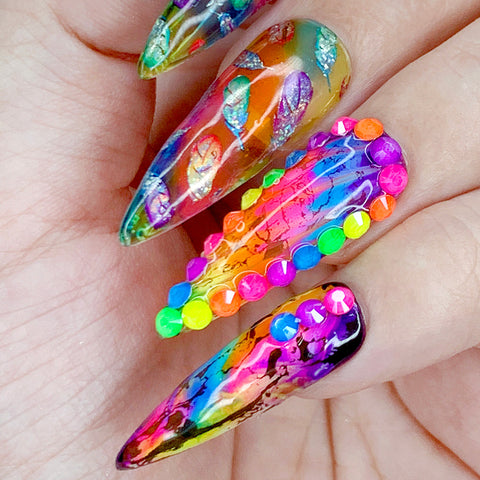 Daily Charme Nail Art Foil Paper / Rainbow Snakeskin