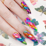 Nail Art Foil Paper / Colorful Feathers Holographic