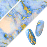 Daily Charme Nail Art Foil Paper Ocean Opal Gold Marble Mermaid Nails
