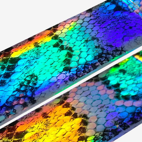 Nail Art Foil Paper / Rainbow Snakeskin Holographic Fall Nail Trend