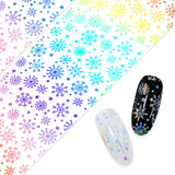 Nail Art Foil Paper / Starry Snow Holographic Snowflake