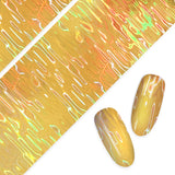 Daily Charme Nail Art Foil Paper Gold Holo Sun Waves Beach Summer Nail