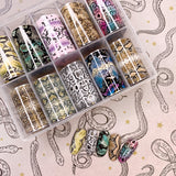 Nail Art Foil Box / Exotic Pythons Snakeskin Nail Design