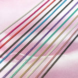 Colorful Gold Metallic Chains Set / 1MM Pink Blue White Black Nail Art Decors