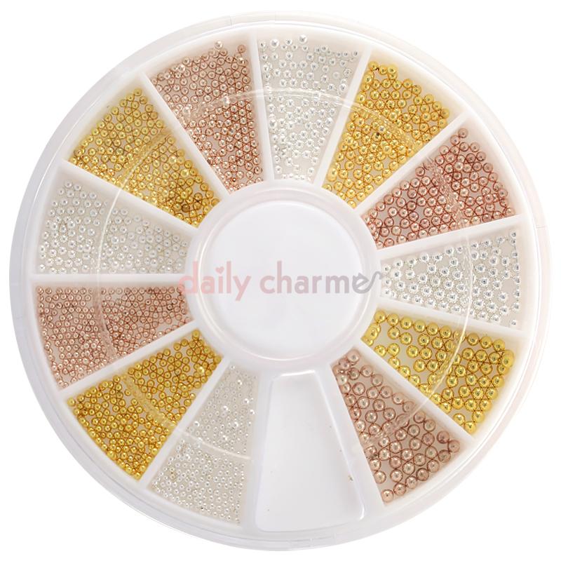Daily Charme Nail Art Supply Metallic Caviar Beads Mixed Wheel / 3 Colors