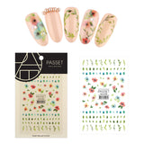 Passet Nail Art Sticker / Watercolor Flora Hibiscus Spring Design