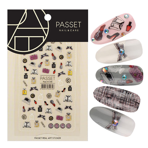 Passet Nail Art Sticker / Coco Lover Bag Luxury Perfume Design Icon