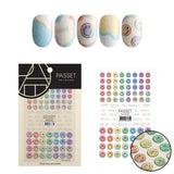 Passet Nail Art Sticker / Happy Smileys Y2K Iridescent Self Love Design DIY At Home Manicure