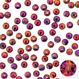 Swarovski Round Flatback Rhinestone / Volcano Chameleon Nail Crystal Purple