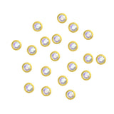 Nail Art Swarovski Round Flatback Rhinestone Crystal AB Gold Framed