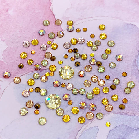 Swarovski Crystals Nail Art Box Set / Crystal AB / 12 Jars Rhinestone –  Daily Charme