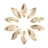 Nail Art Swarovski Marquise Flatback Rhinestone / Golden Shadow