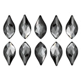 Nail Art Crystal Swarovski Flame Flatback Rhinestone / Silver Night