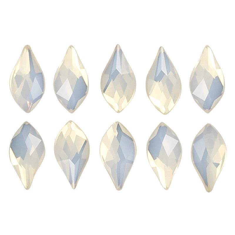 Rhinestones - White Opal Iridescent Rhinestone Crystals - Moonstone