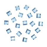 Swarovski Foiled Square Flatback Rhinestone / Aquamarine