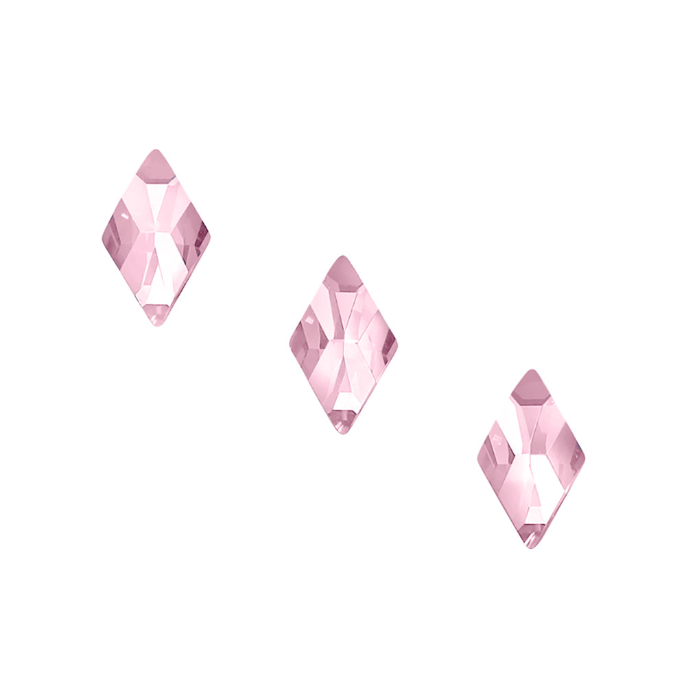 Swarovski Rhombus Flatback Rhinestone / Light Rose Baby Pink